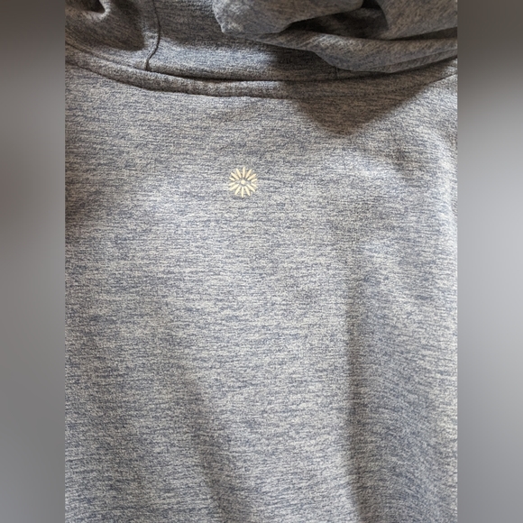 Serene Tangerine Denim Heather Lt Gray Hoodie Sweats Soft Pullover small - Picture 3 of 7